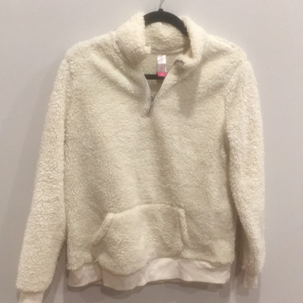 Fuzzy quarter zip